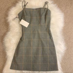 NWT Aritzia Wilfred New Classic Check Mini Dress